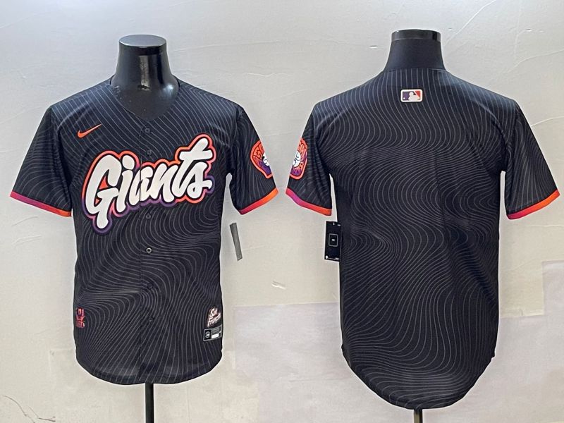 Men San Francisco Giants Blank Black Second generation Joint Name Nike 2025 MLB Jersey style 1->san francisco giants->MLB Jersey